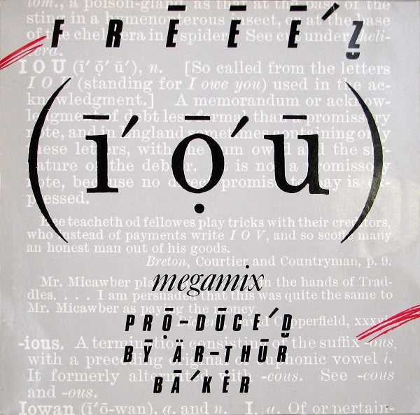 Freeez – I.O.U. (Megamix) (EX, FUNDA VG+)