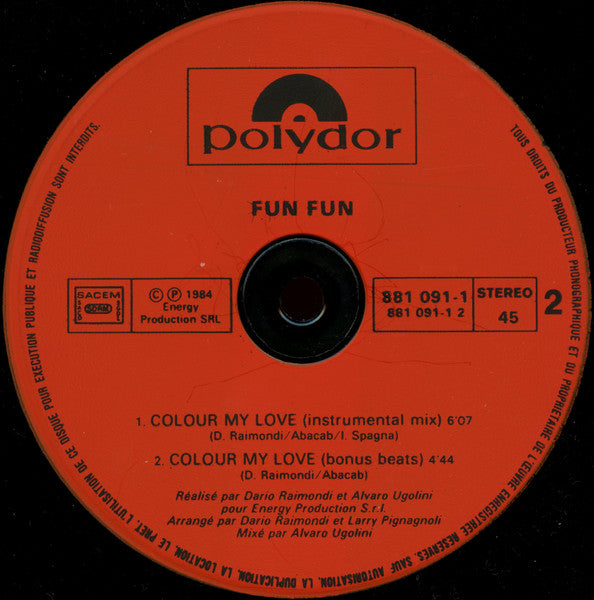 Fun Fun – Colour My Love (NM, FUNDA VG+) BOX11