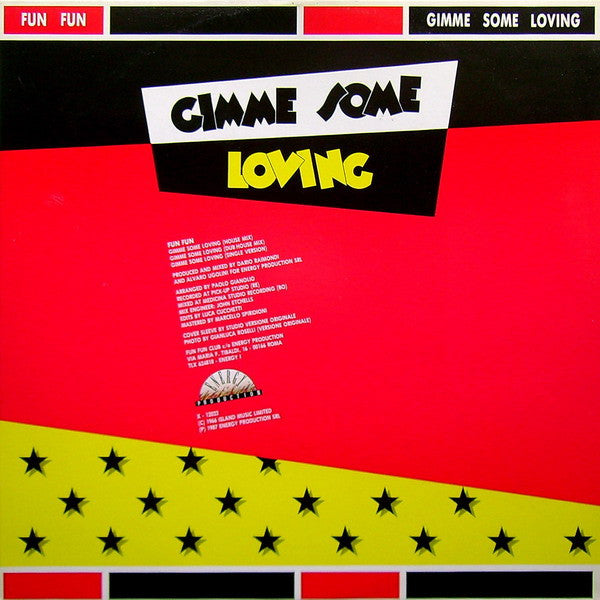 Fun Fun – Gimme Some Loving (House Mix 12'') (EX) BOX24