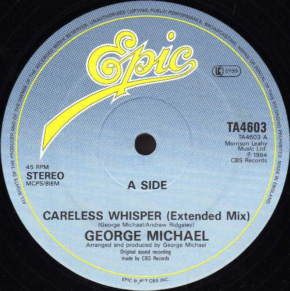 George Michael – Careless Whisper (VG+) BOX8