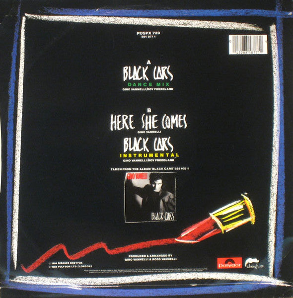 Gino Vannelli – Black Cars (Dance Mix) (NM, FUNDA EX)