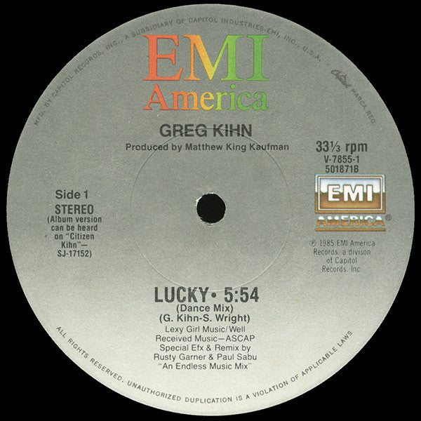 Greg Kihn – Lucky (EX) BOX29