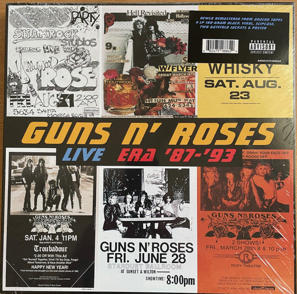 Guns N' Roses – Live Era '87-'93 / DISCO CUADRUPLE (NUEVO, SELLADO) BOXV39