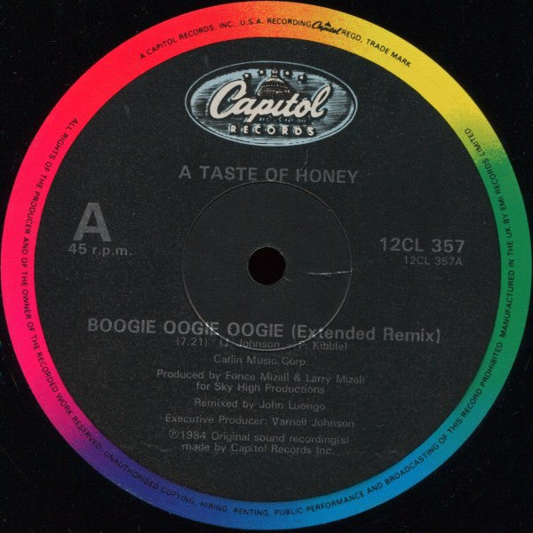 A Taste Of Honey – Boogie Oogie Oogie (Extended Re-Mix) (NM)