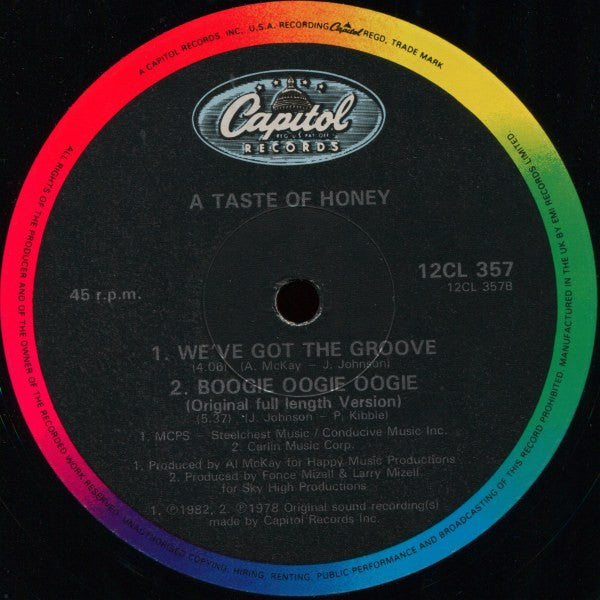 A Taste Of Honey – Boogie Oogie Oogie (Extended Re-Mix) (NM)