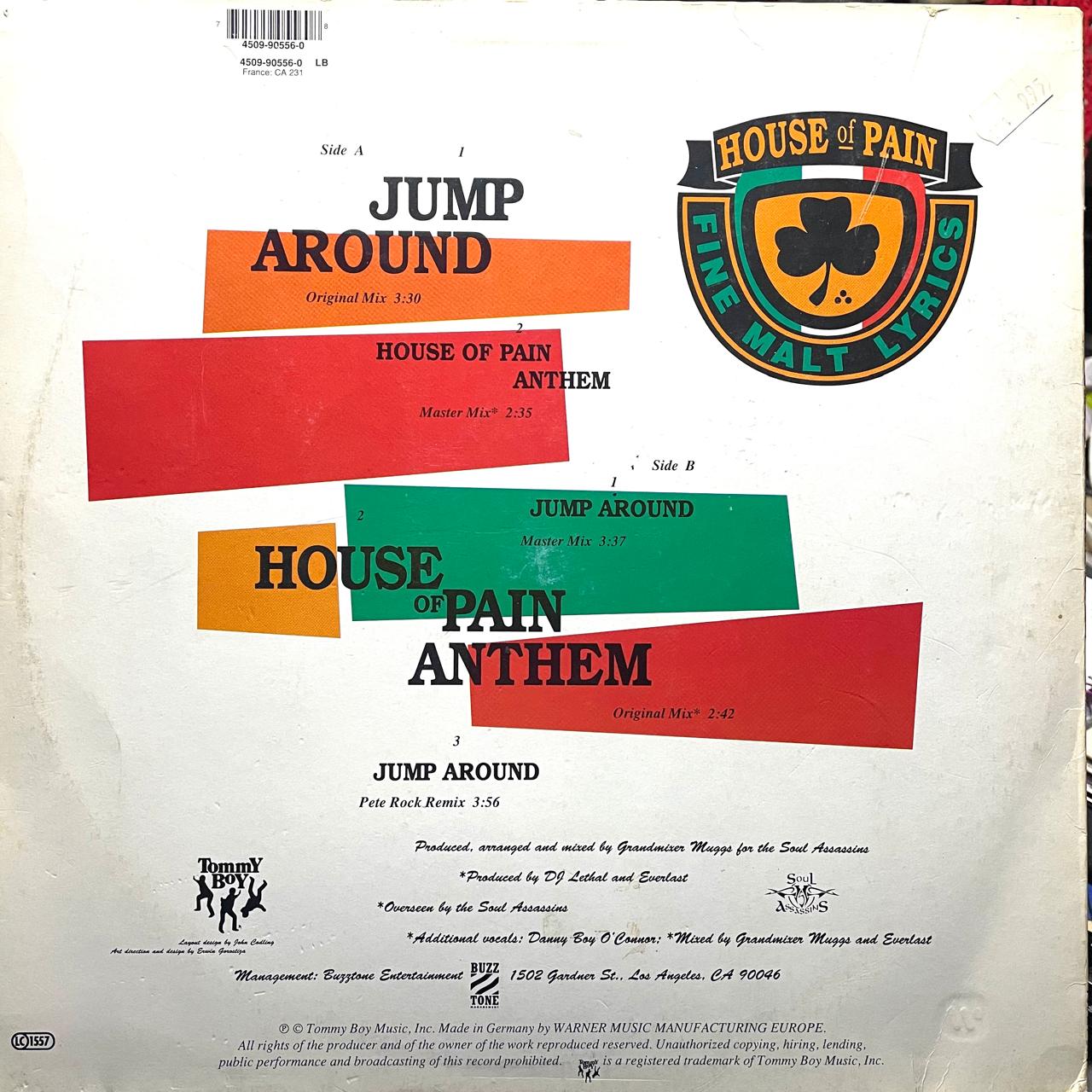 House Of Pain – Jump Around (EX, FUNDA VG+)