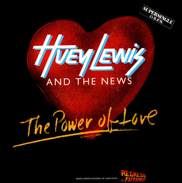 Huey Lewis And The News – The Power Of Love = El Poder Del Amor (EX, FUNDA VG+) BOX32