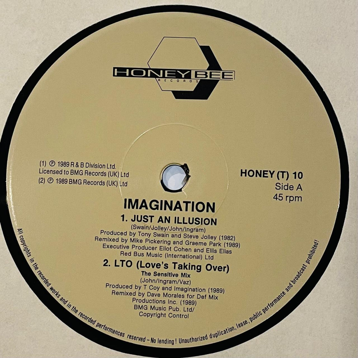 Imagination – Just An Illusion (The 1989 Remix) / LTO (Love's Taking Over) (NM, FUNDA VG+) BOX23