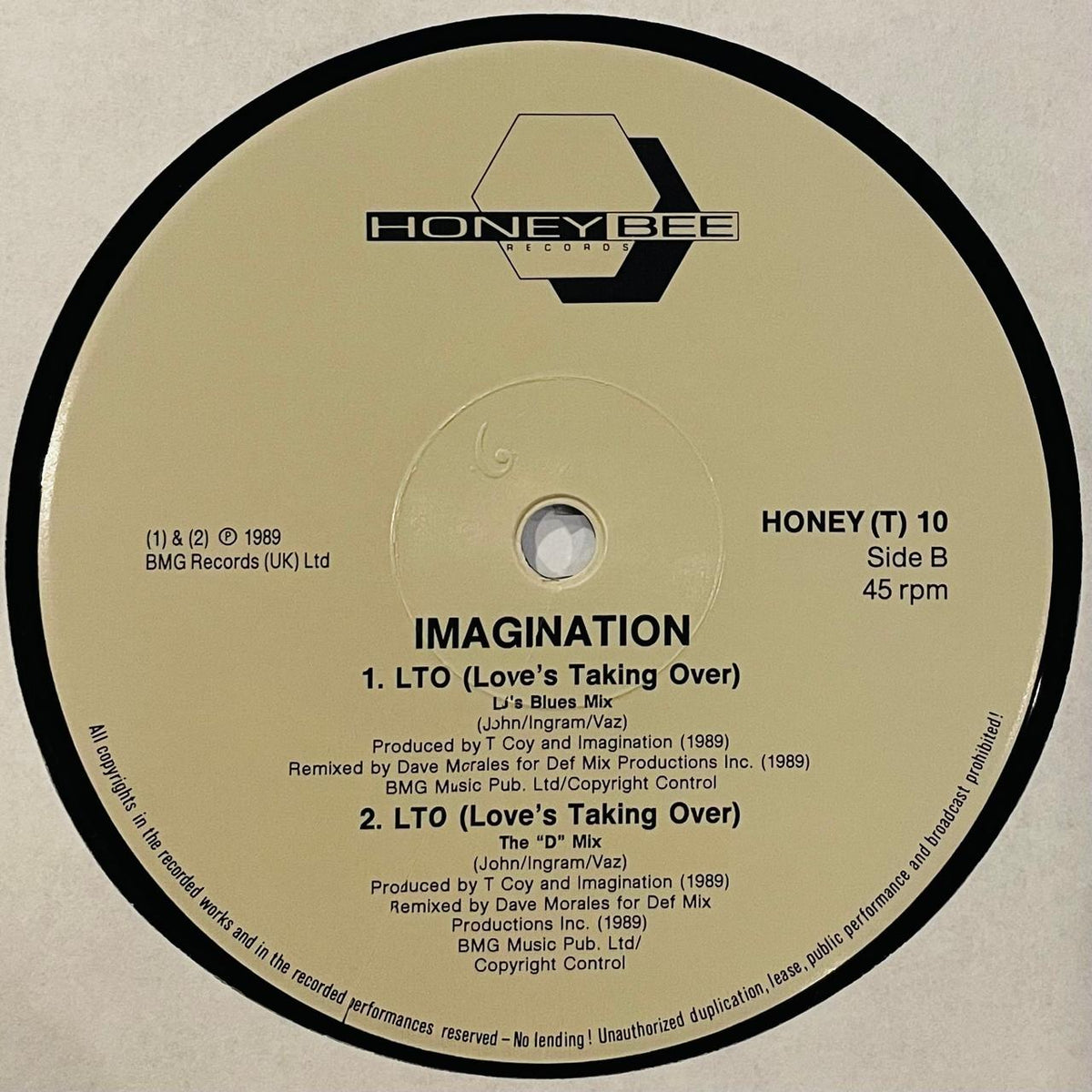 Imagination – Just An Illusion (The 1989 Remix) / LTO (Love's Taking Over) (NM, FUNDA VG+) BOX23