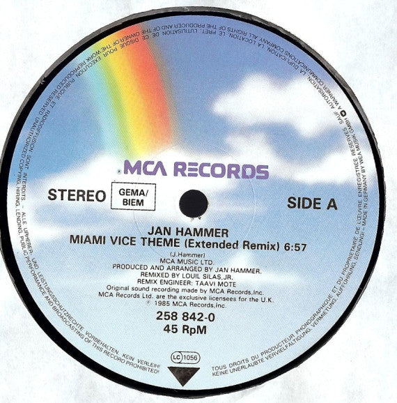 Jan Hammer – Miami Vice Theme (NM, FUNDA VG+) BOX33