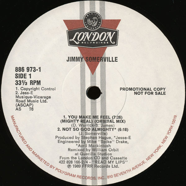 Jimmy Somerville – You Make Me Feel (Mighty Real) (EX, FUNDA VG+) BOX18