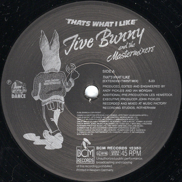 Jive Bunny And The Mastermixers – That's What I Like (VG+) BOX5
