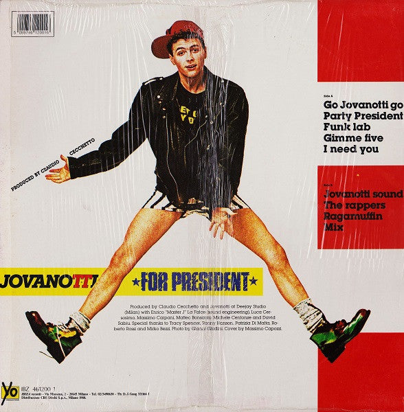 Jovanotti – For President (NUEVO, SELLADO)