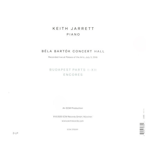 Keith Jarrett – Budapest Concert / DISCO DOBLE (NUEVO, SELLADO) BOXV37