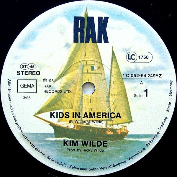 Kim Wilde – Kids In America (NM, FUNDA VG+)