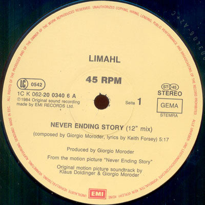Limahl – The NeverEnding Story (Special 12" Mix) (NM, FUNDA VG+)