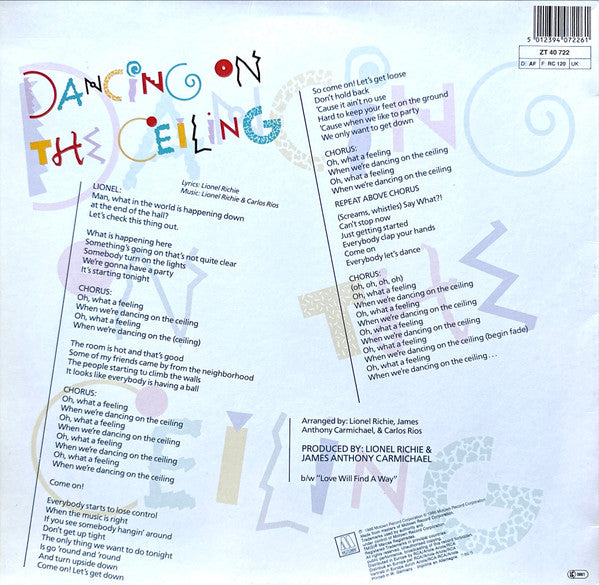 Lionel Richie – Dancing On The Ceiling (NM, FUNDA EX) BOX28