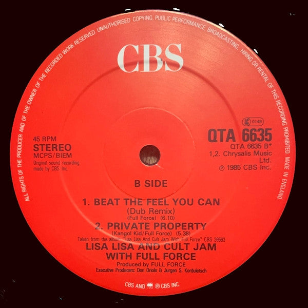 Lisa Lisa And Cult Jam With Full Force – Can You Feel The Beat (Full Force Remix) (EX) BOX3