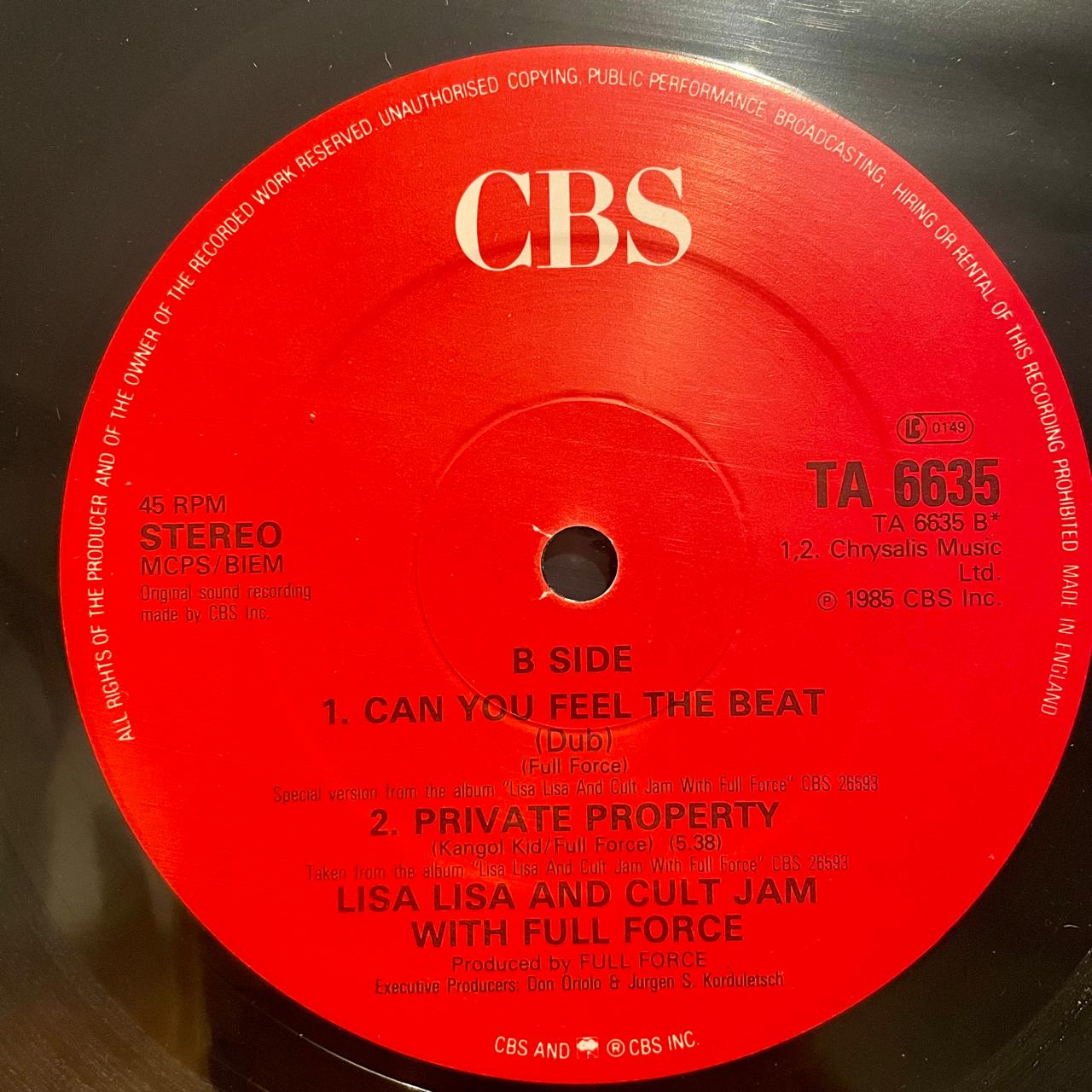Lisa Lisa & Cult Jam With Full Force – Can You Feel The Beat (Extended Version) (NM, FUNDA VG+) BOX3