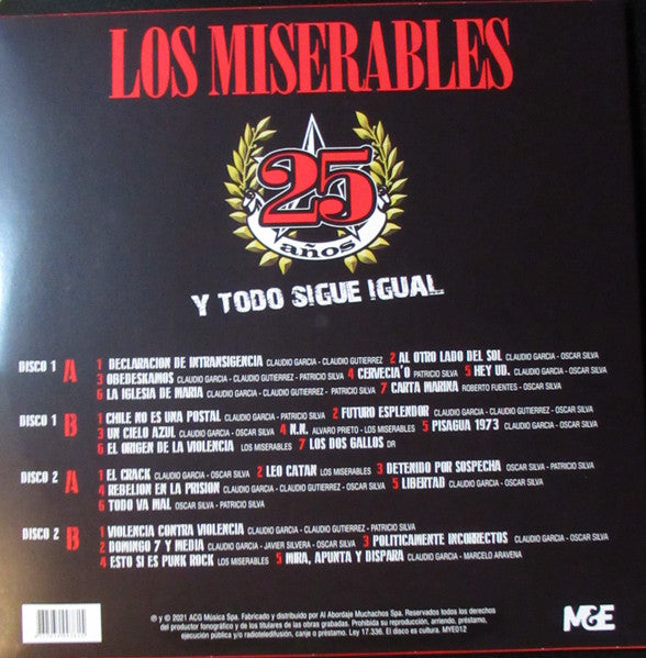 Los Miserables – 25 Años Y Todo Sigue Igual / DISCO DOBLE (NUEVO, SELLADO)
