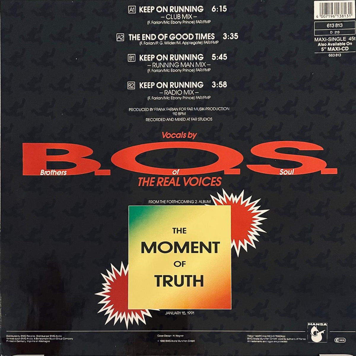 The Real Voices Of Milli Vanilli – Keep On Running (Remix) (NM) BOX24