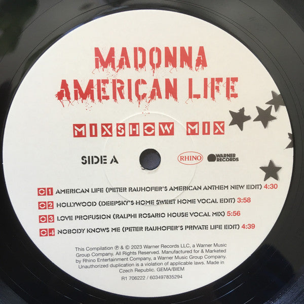 Madonna – American Life Mixshow Mix (Honoring Peter Rauhofer) (NUEVO, SELLADO) BOX28