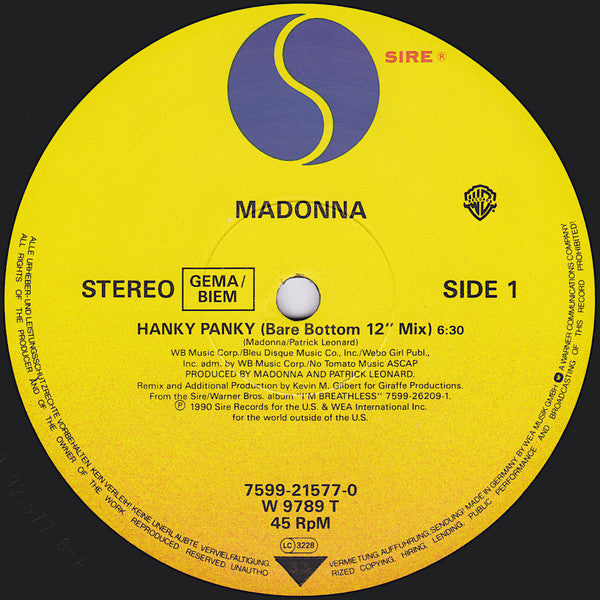 Madonna – Hanky Panky (EX)