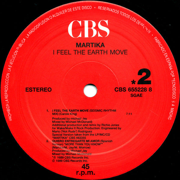 Martika – I Feel The Earth Move (VG+) BOX31