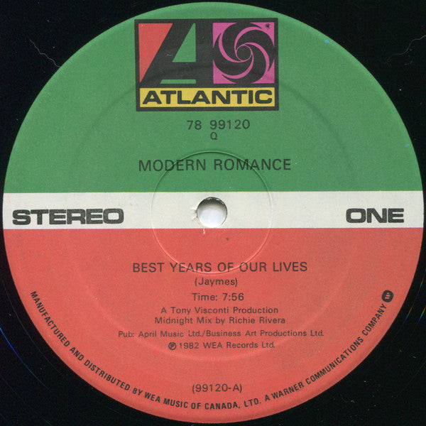 Modern Romance – Best Years Of Our Lives (NM, Funda EX Generic de Sello) Box2