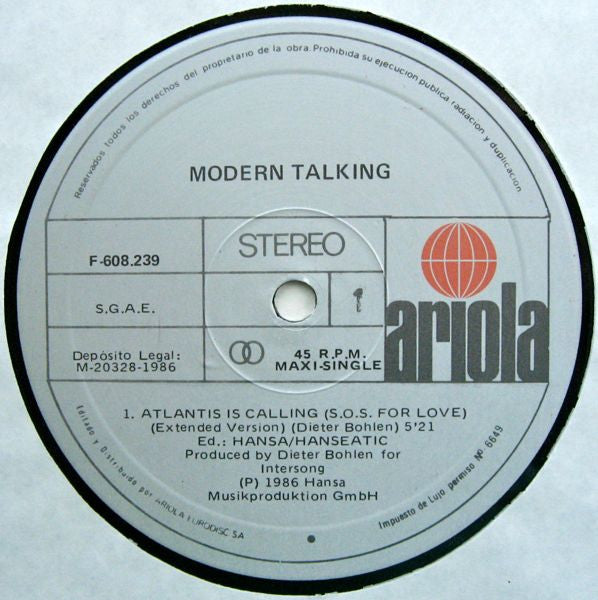 Modern Talking – Atlantis Is Calling (S.O.S. For Love) (EX, FUNDA VG+) BOX18