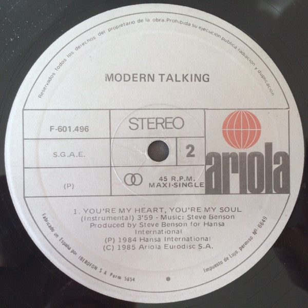 Modern Talking – You're My Heart, You're My Soul (VG+) BOX15