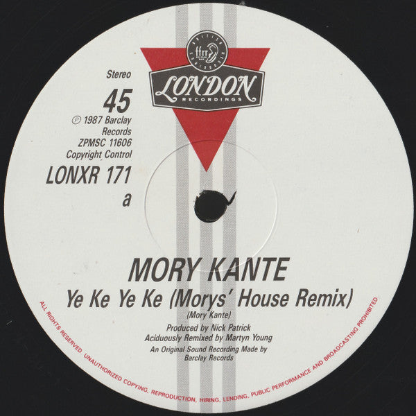 Mory Kante – Yé Ké Yé Ké (Morys' House Remix) (NM, FUNDA VG+)