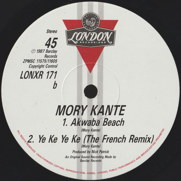 Mory Kante – Yé Ké Yé Ké (Morys' House Remix) (NM, FUNDA VG+)
