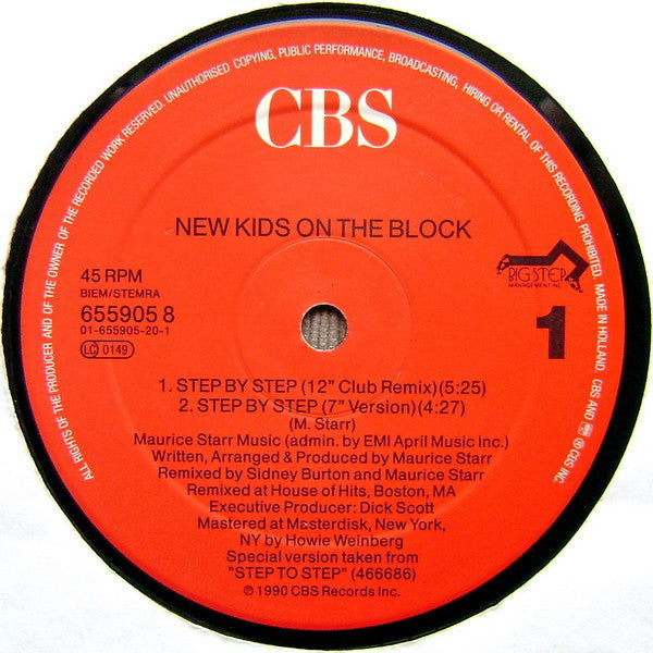 New Kids On The Block – Step By Step (VG+, FUNDA NM) BOX33