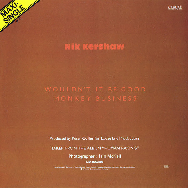 Nik Kershaw – Wouldn't It Be Good (VG+) BOX28