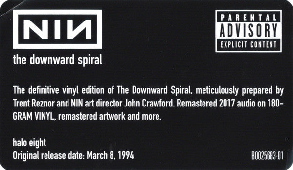 Nine Inch Nails – The Downward Spiral / DISCO DOBLE (NUEVO, SELLADO) BOXV39