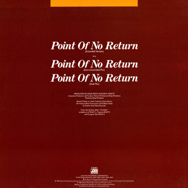 Nu Shooz – Point Of No Return (Extended Version) (NM, FUNDA VG+)