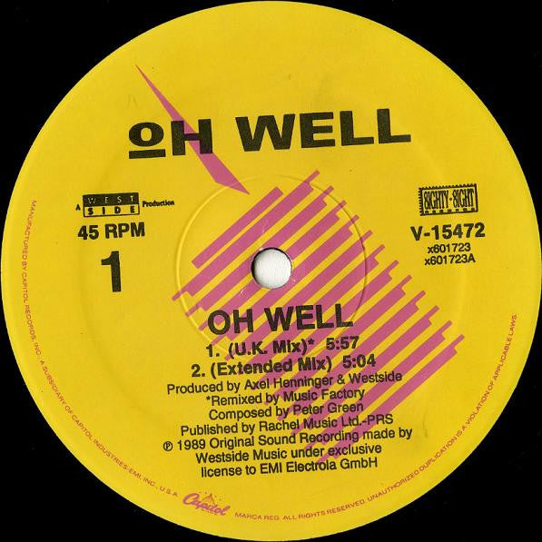 Oh Well – Oh Well (NUEVO, SELLADO DE ÉPOCA) BOX36