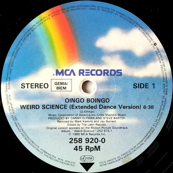 Oingo Boingo – Weird Science (Extended Dance Version) (NM, FUNDA EX)