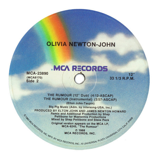 Olivia Newton-John – The Rumour (EX, FUNDA VG+) BOX24