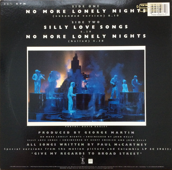 Paul McCartney – No More Lonely Nights (VG+) BOX16