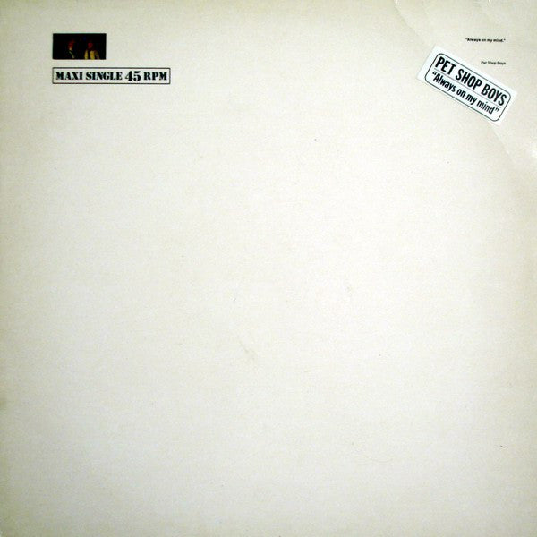 Pet Shop Boys – Always On My Mind (EX, FUNDA VG+)