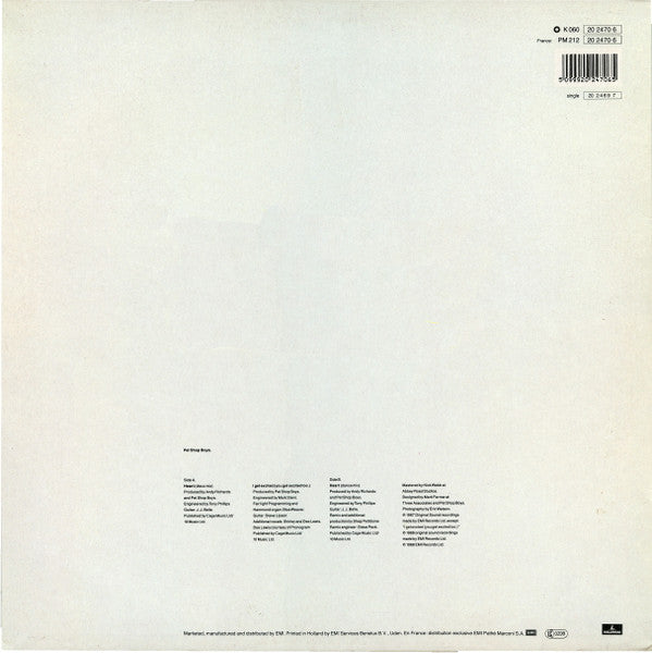 Pet Shop Boys – Heart (NM, FUNDA VG+) BOX28