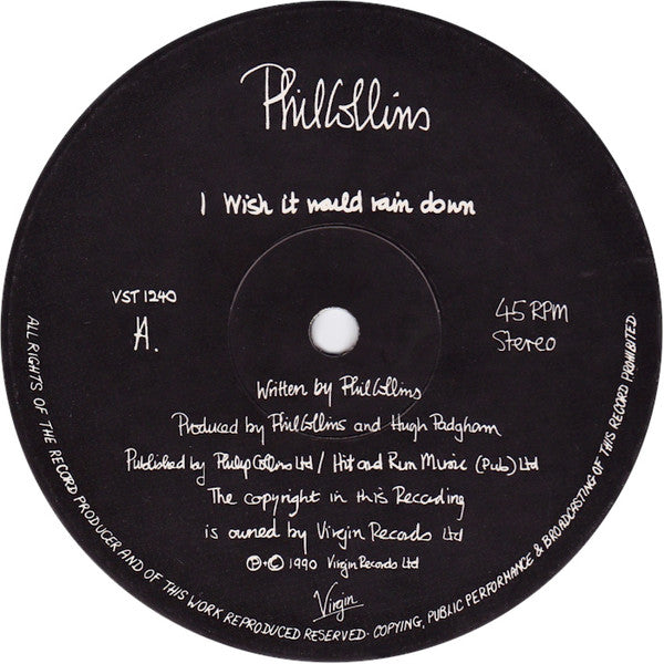 Phil Collins – I Wish It Would Rain Down (VG+) BOX2