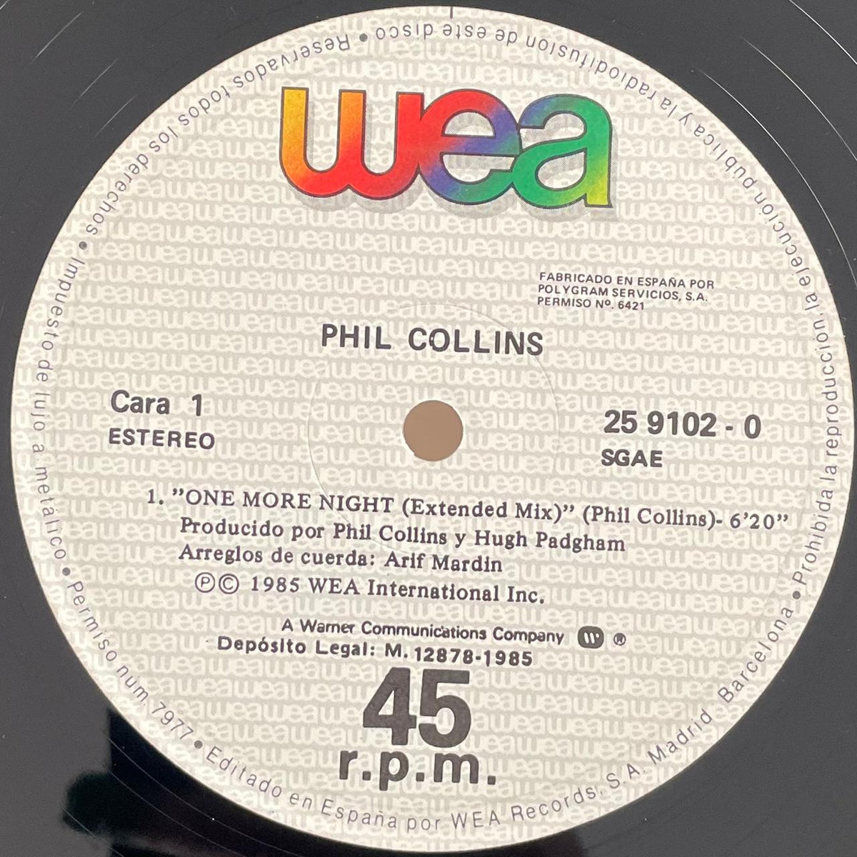 Phil Collins – One More Night - Extended Mix (VG+) BOX26