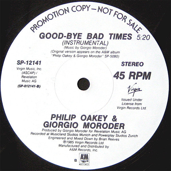 Philip Oakey & Giorgio Moroder – Good-bye Bad Times (EX, FUNDA VG+) BOX10
