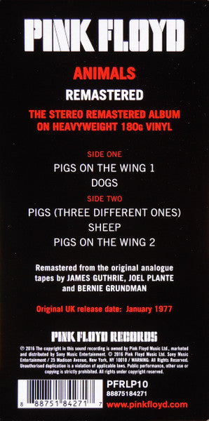 Pink Floyd – Animals (NUEVO, SELLADO) BOXV38