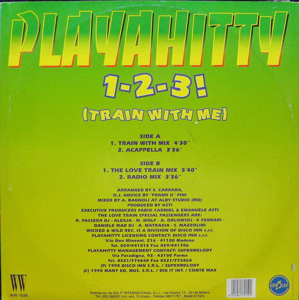 Playahitty – 1-2-3! (Train With Me) (EX, FUNDA VG+) BOX12