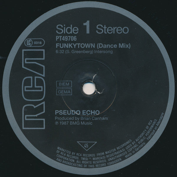 Pseudo Echo – Funky Town (EX, FUNDA VG+) BOX29