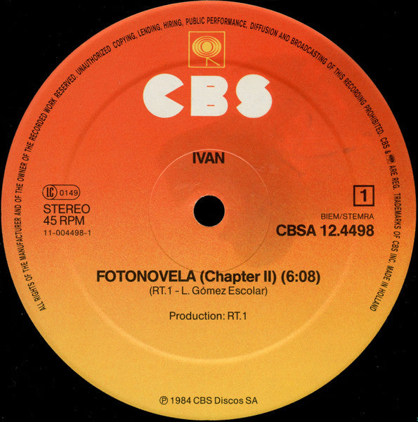 Ivan – Fotonovela (Chapter II) (NM, FUNDA VG+) BOX35